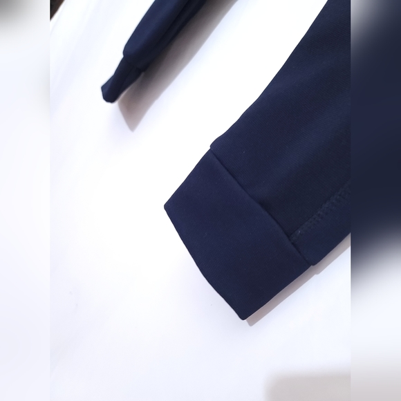 ADIDAS Cuma Cool Track Pants Cuffed Hidden Drawstring Pocketed Size Med Navy - Picture 4 of 8